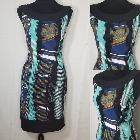 NWOT Connected Apparel Sz 6 Multicolored Dress - Picture 2 of 5